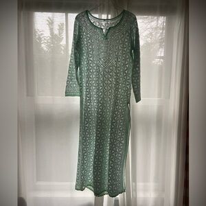 Sea Green Sheer Kurti Coverup 46” M